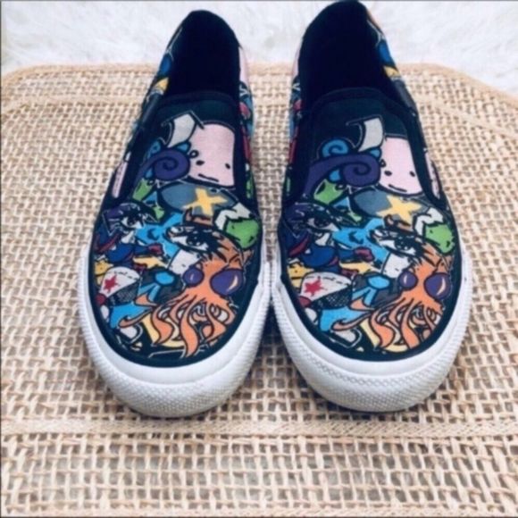 Converse Comic Graffiti Slip On Sneakers - Picture 1 of 12